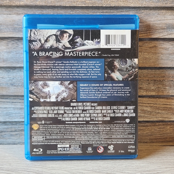 Gravity Blu Ray Sandra Bullock George Clooney - Picture 2 of 5